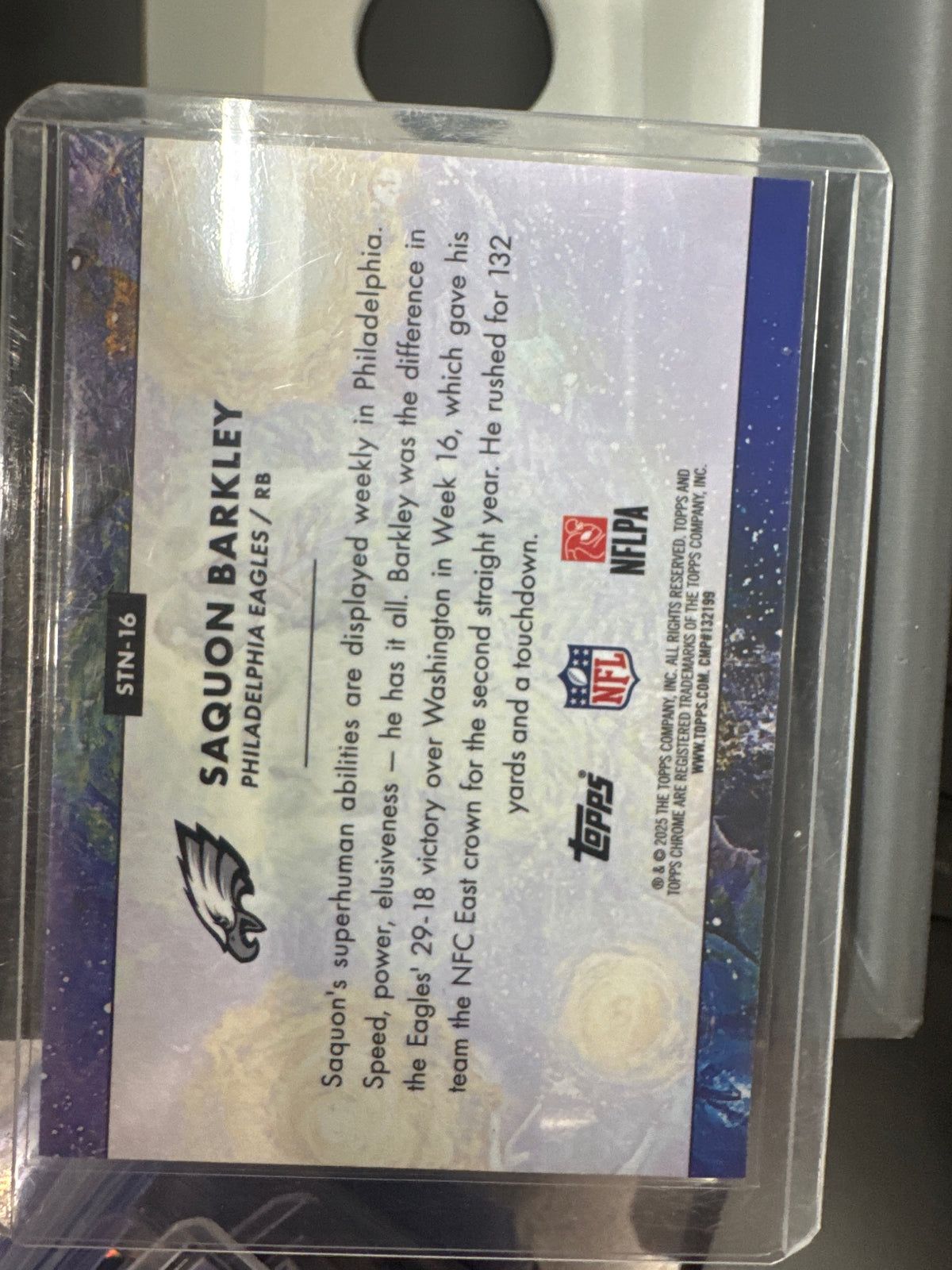 Topps 2025 Topps Chrome Cosmic Saquon Barkley #STN-16 Stars in the Night