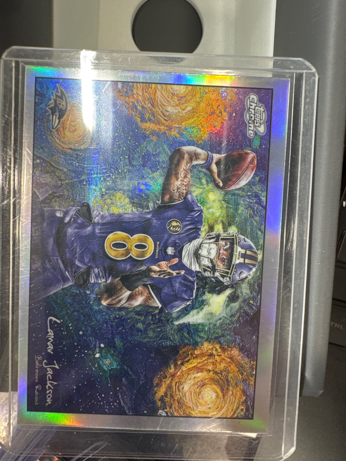 2025 Cosmic Chrome Lamar Jackson #STN-11 Stars Night Lunar Eclipse