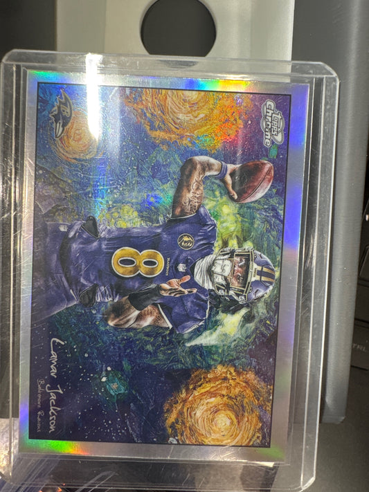 2025 Cosmic Chrome Lamar Jackson #STN-11 Stars Night Lunar Eclipse