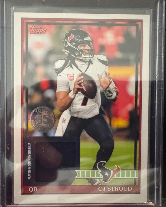 Topps 2026 Topps Flagship CJ Stroud #91TFR-CS 1991 Topps Football Relics