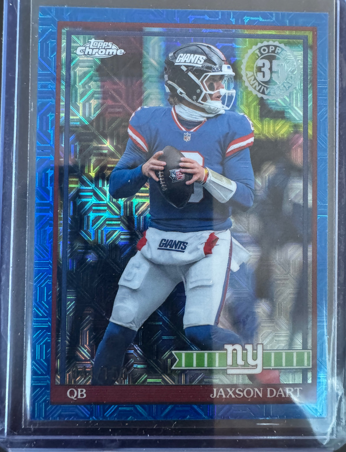 Topps 2026 Topps Flagship Jaxson Dart #91TC-33 Bue Mojo 1991 Football