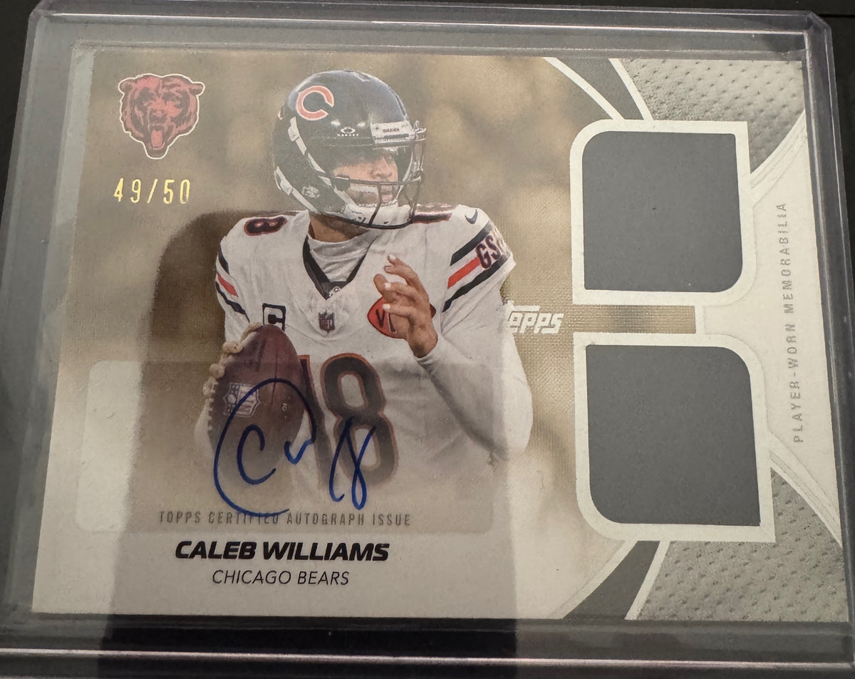 2026 Topps Flagship Caleb Williams #NFLDRA-CW NFL Dual Relic Auto