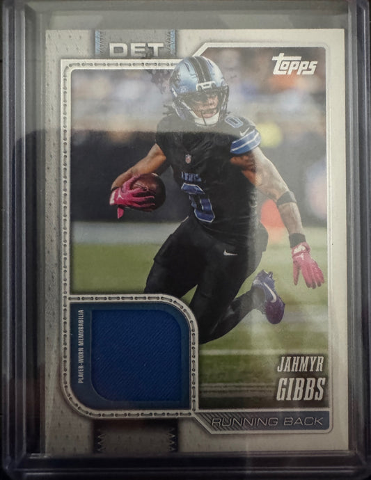 Topps 2026 Topps Flagship Jahmyr Gibbs #ROR-JG Real One Relics