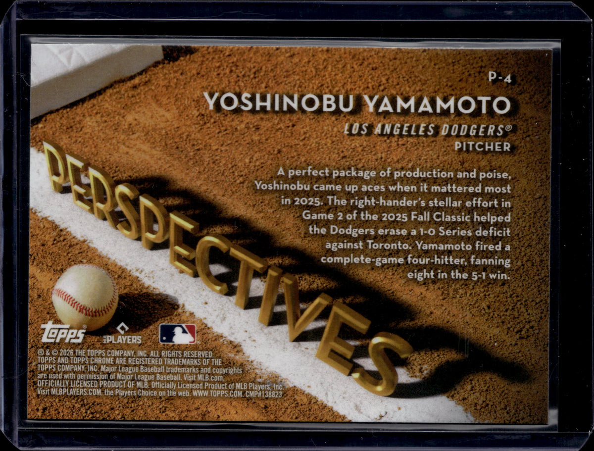 Topps 2026 Topps Chrome Yoshinobu Yamamoto #P-4 Perspectives