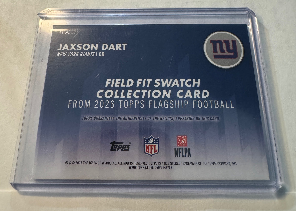Topps 2026 Topps Flagship Jaxson Dart #FFSC-JD Field Fit Swatches