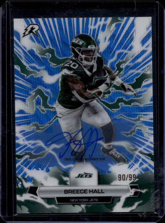 Topps 2025 Topps Resurgence Breece Hall #76 Auto Blue Surge Refractor