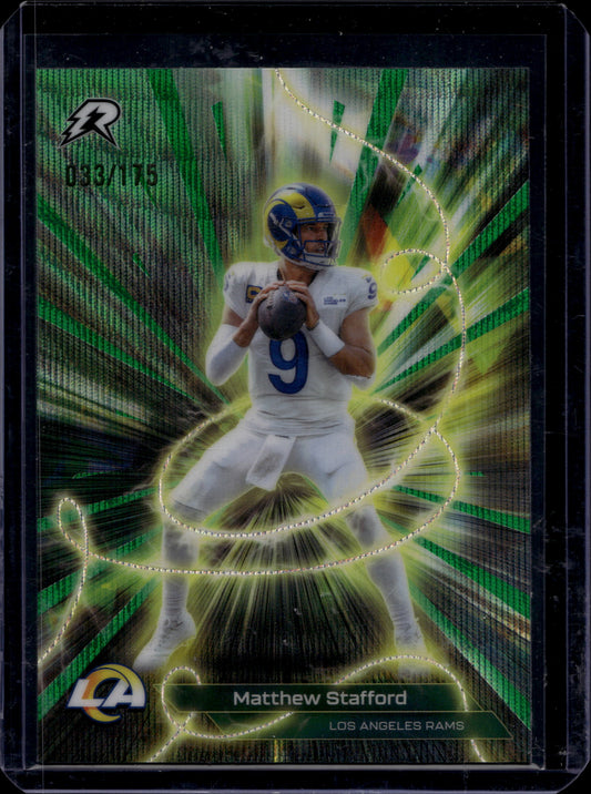 2025 Topps Resurgence Matthew Stafford #C-11 Conductors Green Surge Refractor