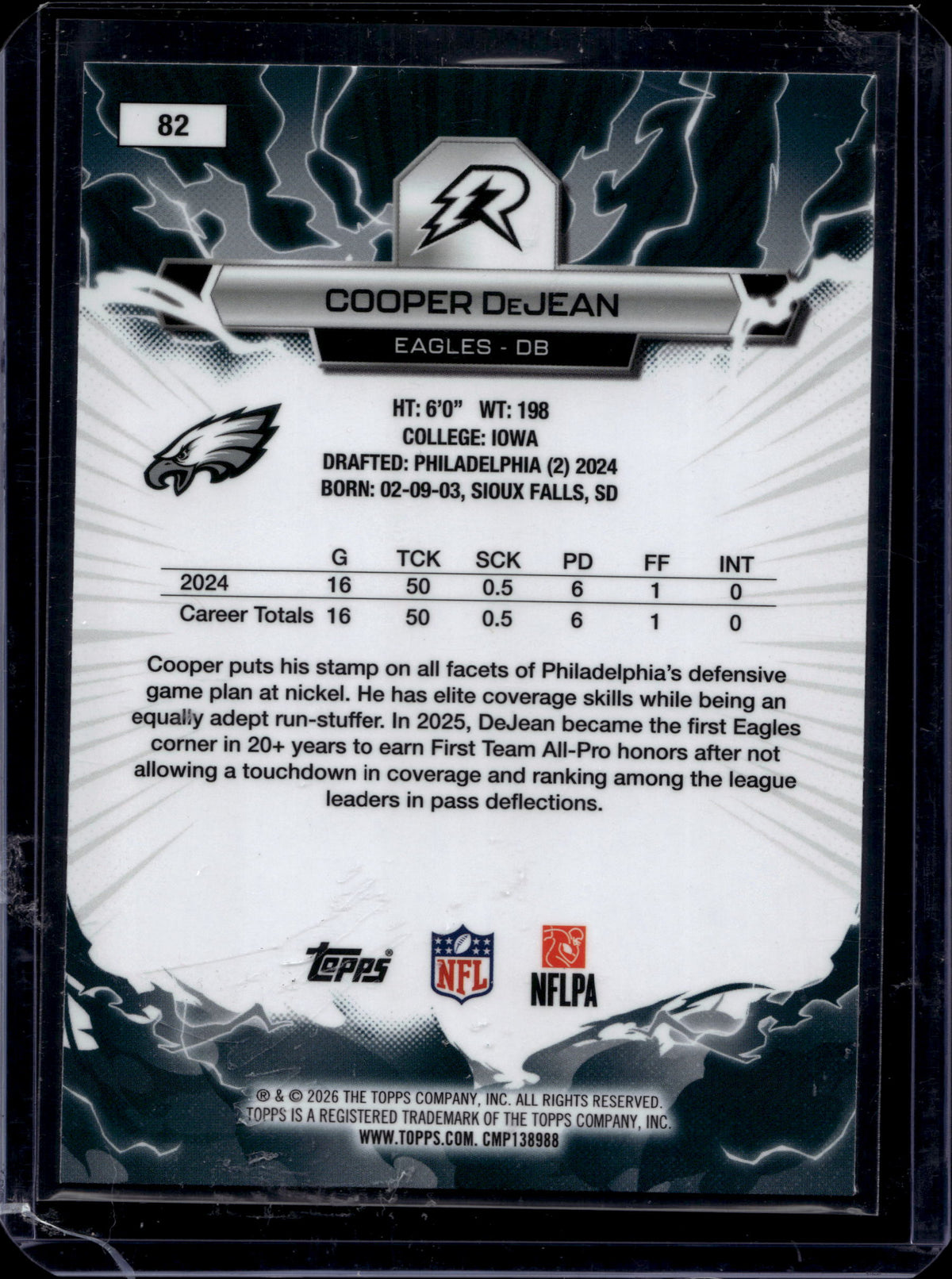 2025 Topps Resurgence Cooper DeJean #82 Crimson Surge Refractor /199