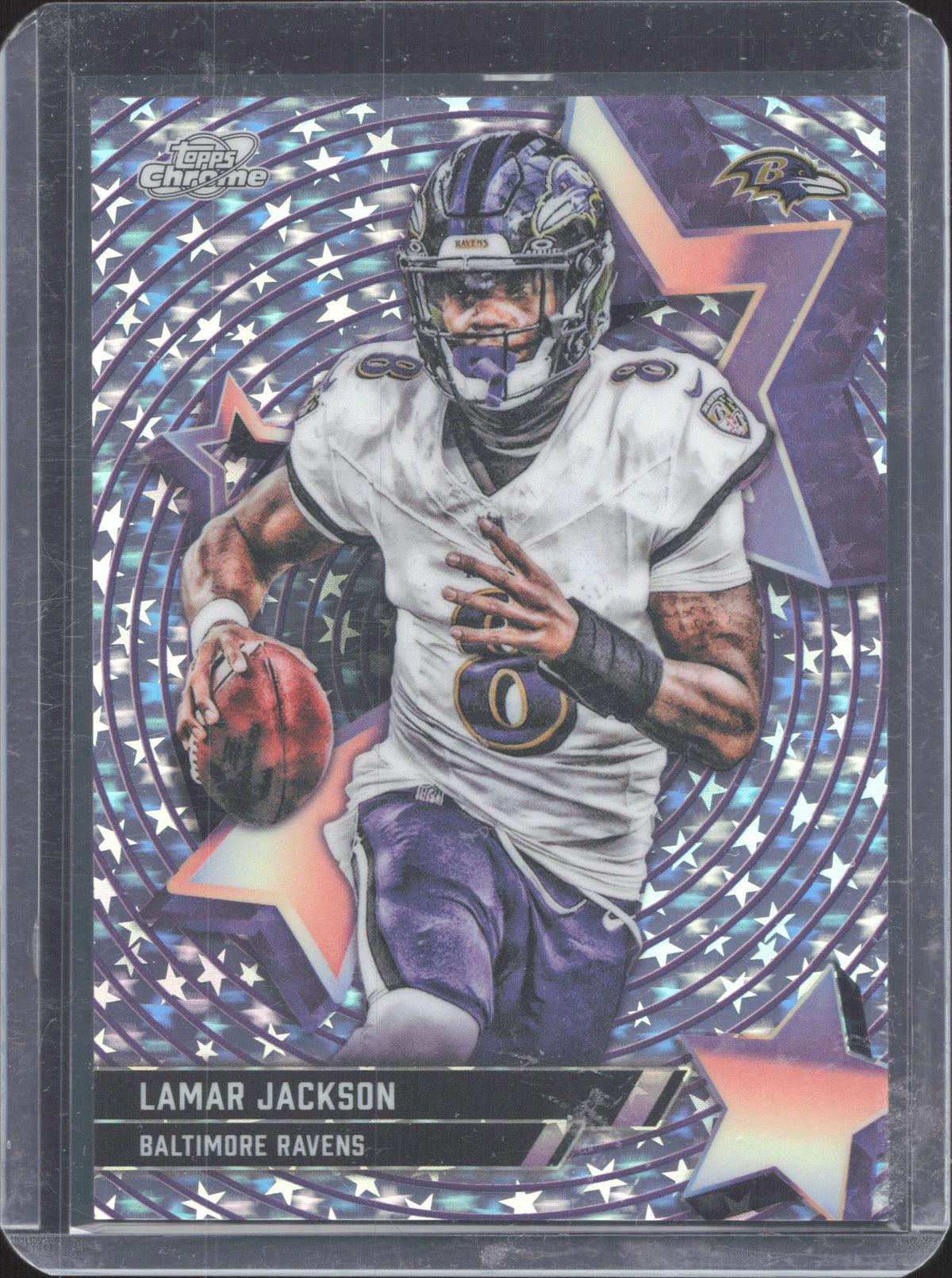 Topps 2025 Topps Chrome Cosmic Lamar Jackson #SF-5 Starfractor