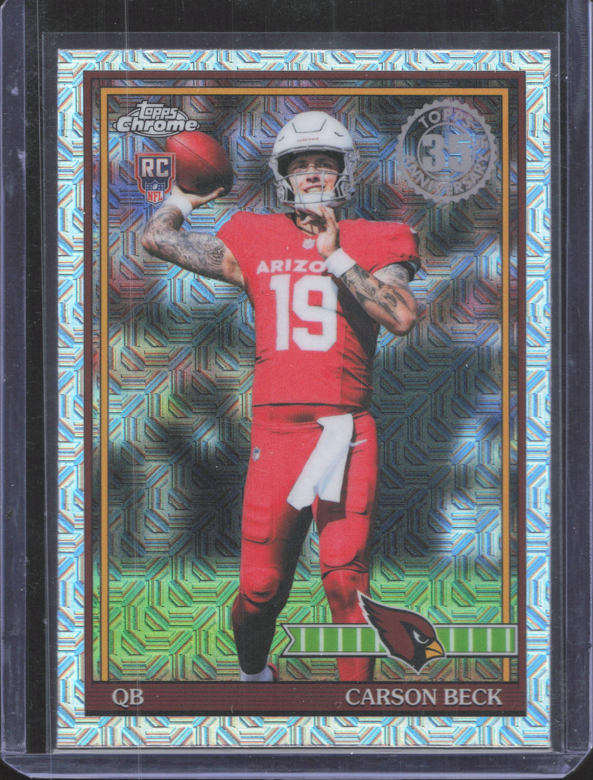 2026 Topps Flagship Carson Beck #91TRC-5 1991 Topps Football Rookies Chrome