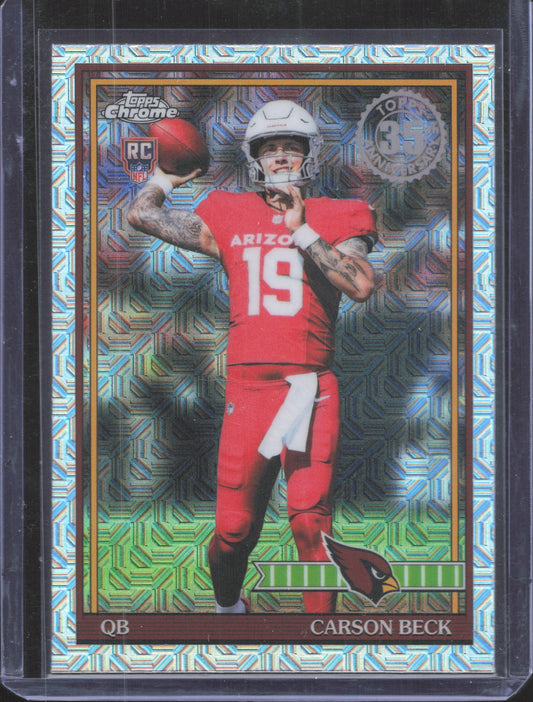 2026 Topps Flagship Carson Beck #91TRC-5 1991 Topps Football Rookies Chrome