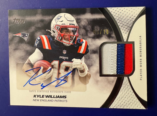 Topps 2026 Topps Flagship Kyle Williams #NFLMA-KW NFL Materials Autographs