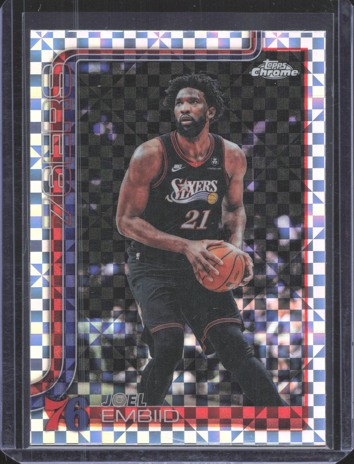 Topps 2025-26 Topps Chrome Update Joel Embiid #42 X-Fractor