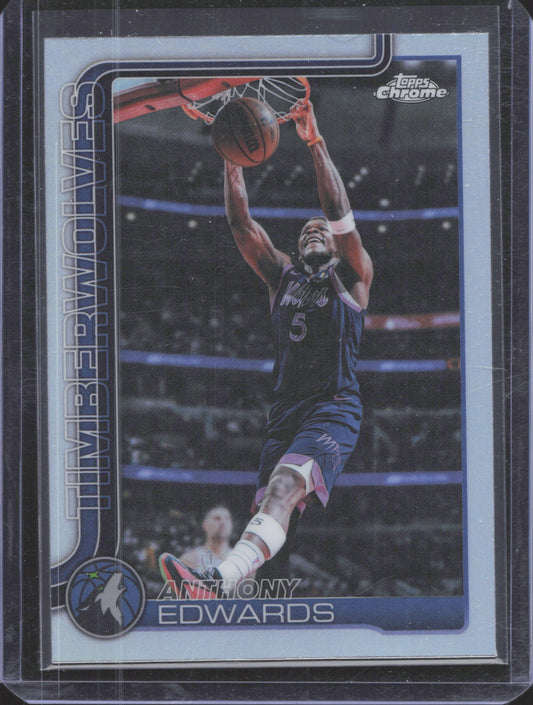 Topps 2025-26 Topps Chrome Update Anthony Edwards #17 Refractor