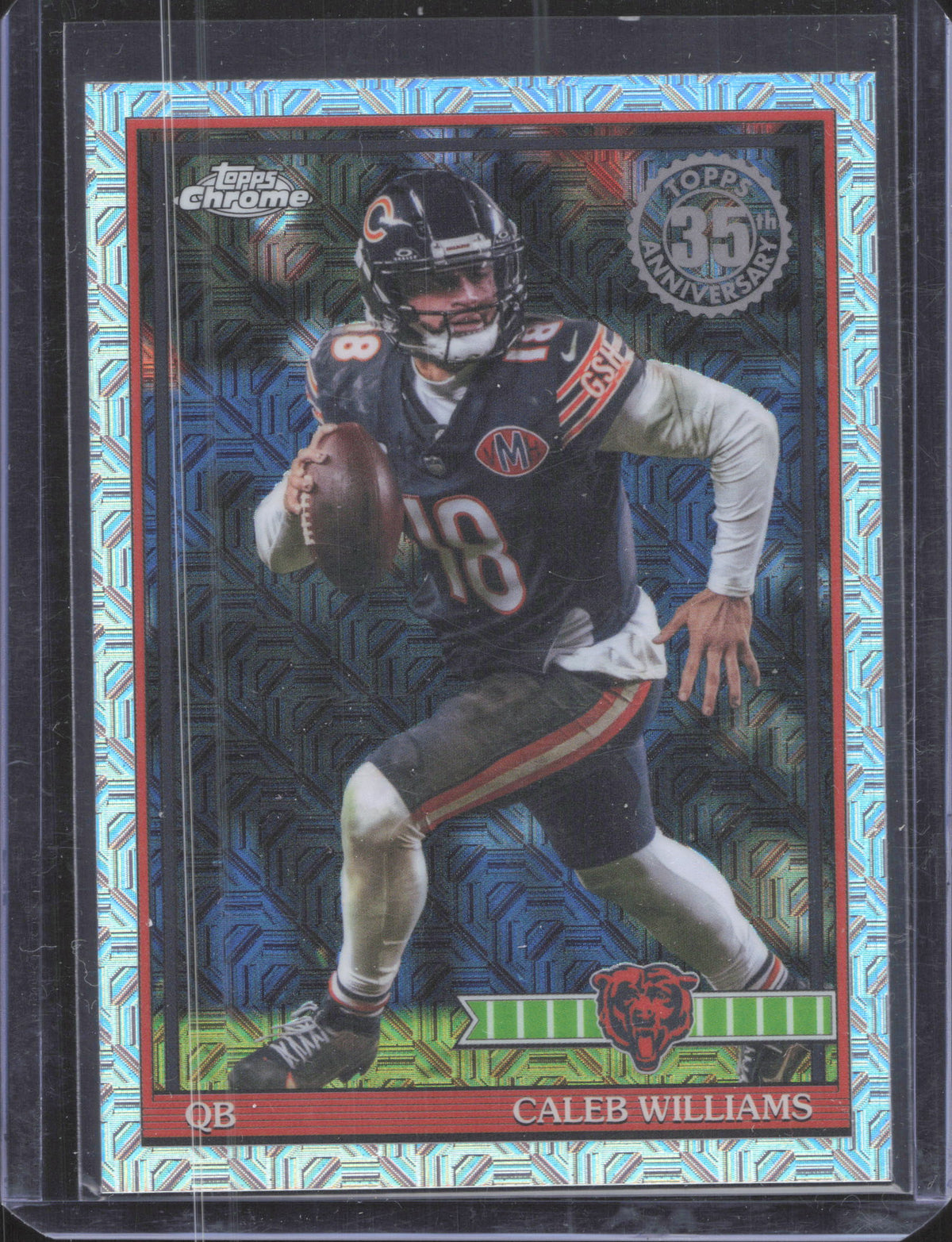 2026 Topps Flagship Caleb Williams #91TC-18 1991 Topps Football Chrome