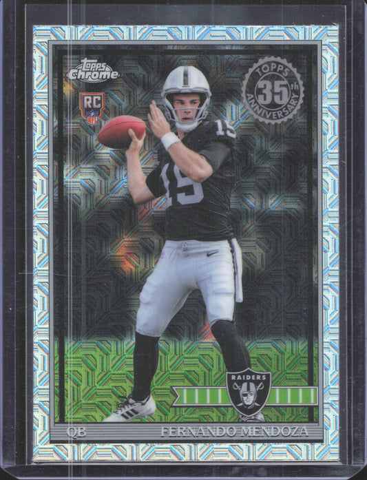 2026 Topps Flagship Fernando Mendoza #91TRC-1 1991 Topps Football Rookies MOJO