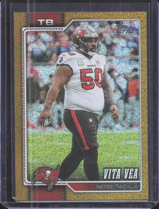 Topps 2026 Topps Flagship Vita Vea #191 Gold Sandglitter