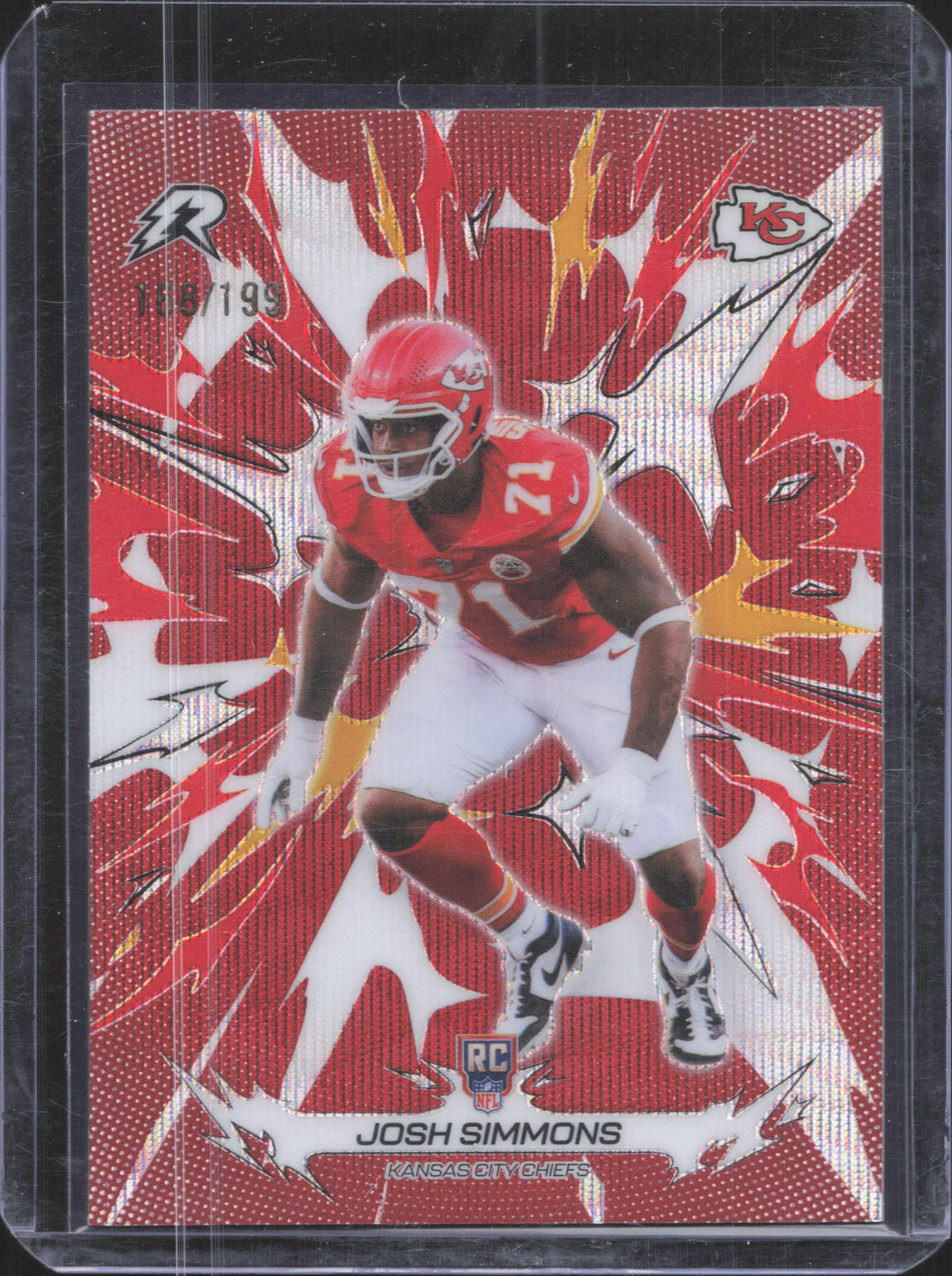 2025 Topps Resurgence Josh Simmons #145 Crimson Surge Refractor /199