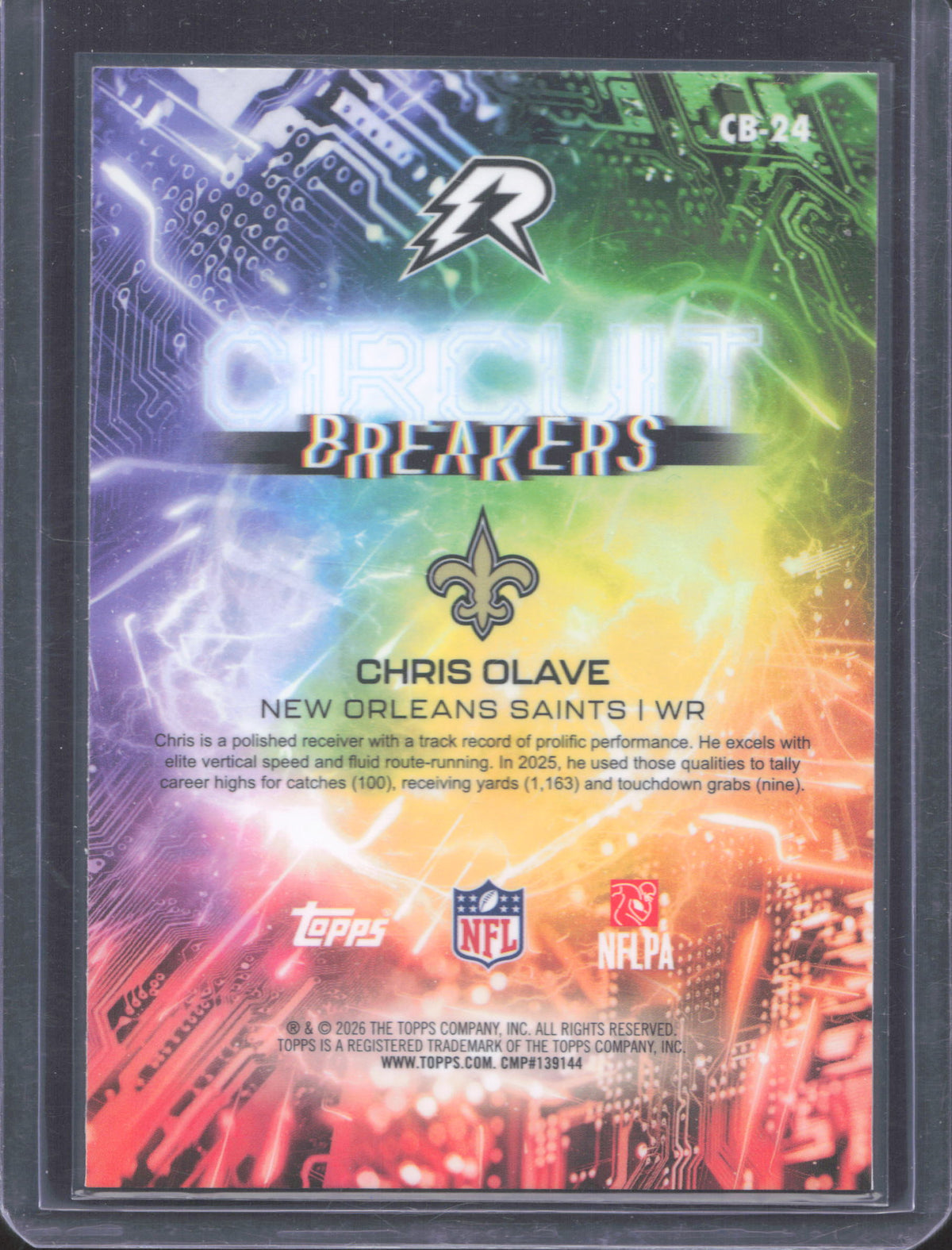 2025 Topps Resurgence Chris Olave #CB-24 Circuit Breakers Refractor /225