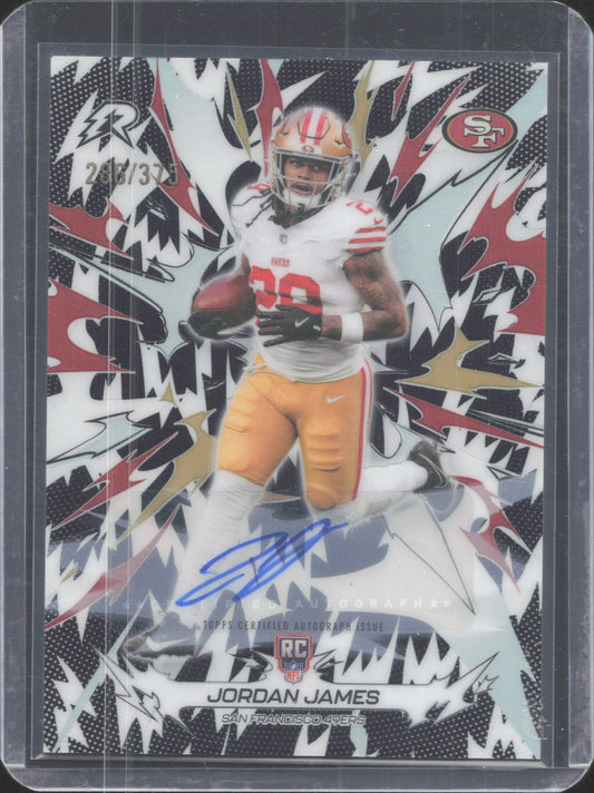Topps 2025 Topps Resurgence Jordan James #185 Signatures Black & White Refractor
