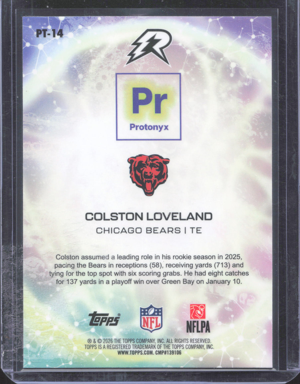 Topps 2025 Topps Resurgence Colston Loveland #PT-14 Protonyx /299