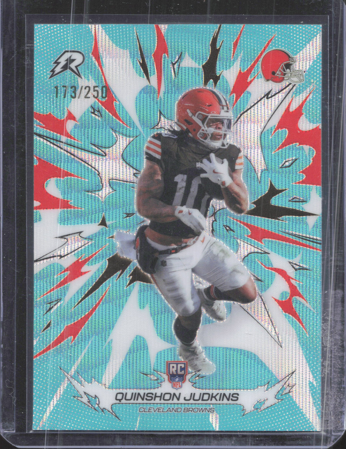 2025 Topps Resurgence Quinshon Judkins #122 Aqua Surge Refractor /250