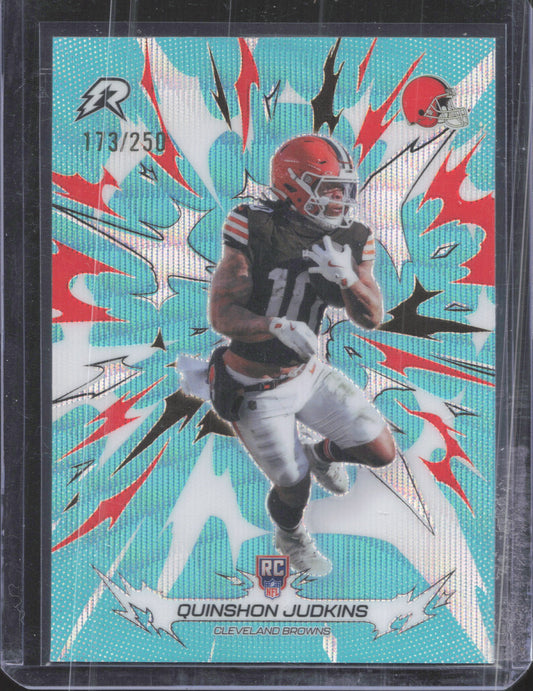 2025 Topps Resurgence Quinshon Judkins #122 Aqua Surge Refractor /250
