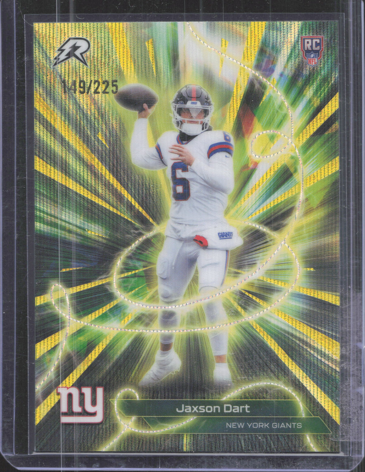 2025 Topps Resurgence Jaxson Dart #C-13 Conductors Yellow Surge Refractor /225