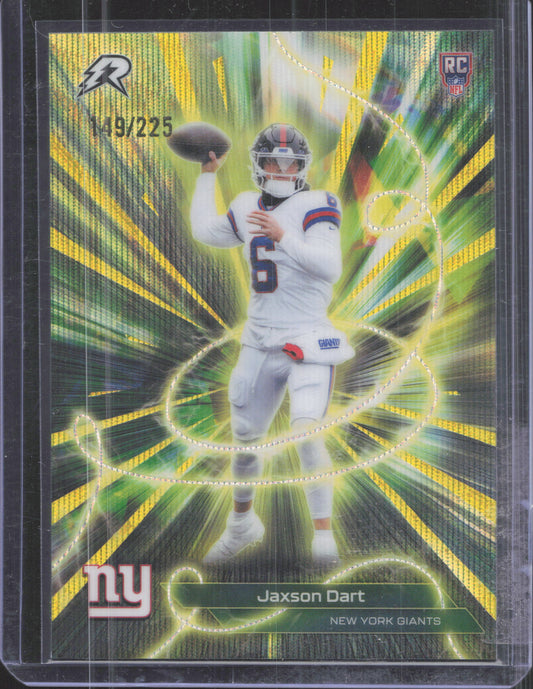 2025 Topps Resurgence Jaxson Dart #C-13 Conductors Yellow Surge Refractor /225