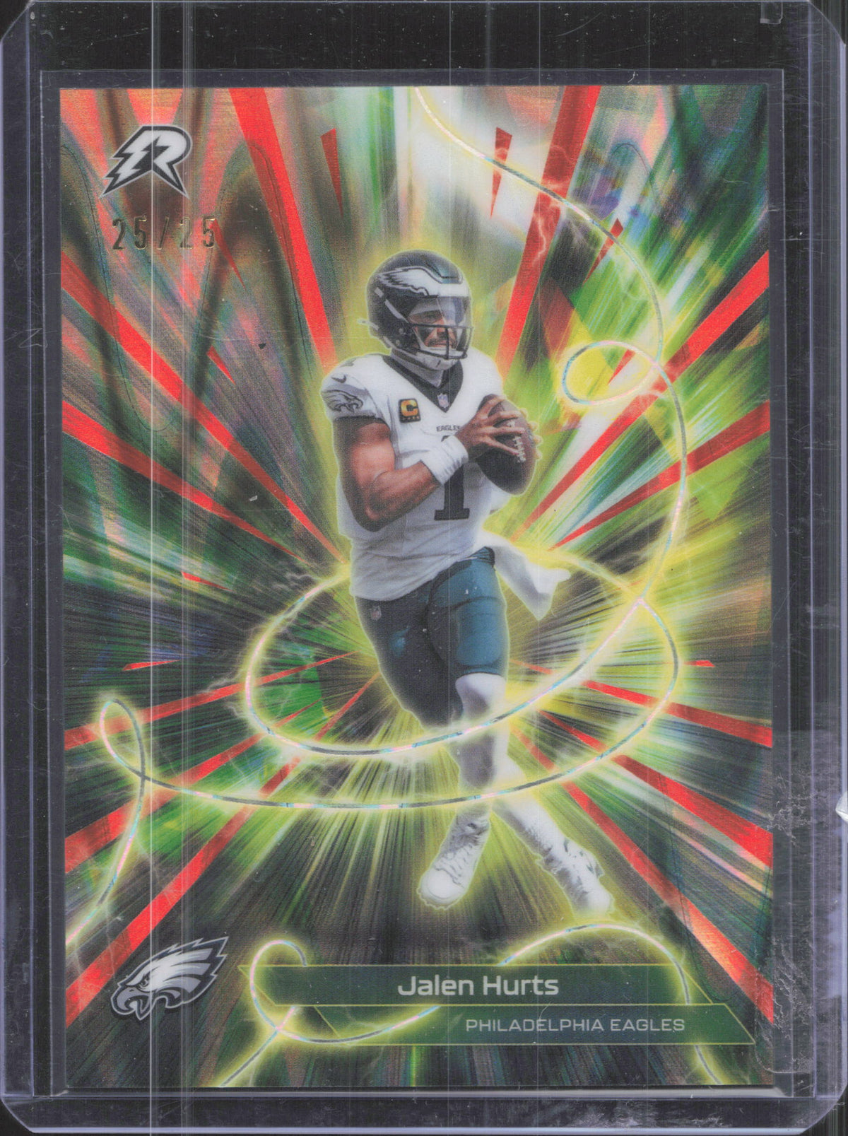 Topps 2025 Topps Resurgence Jalen Hurts #C-4 Conductors Orange Power Surge 25/25