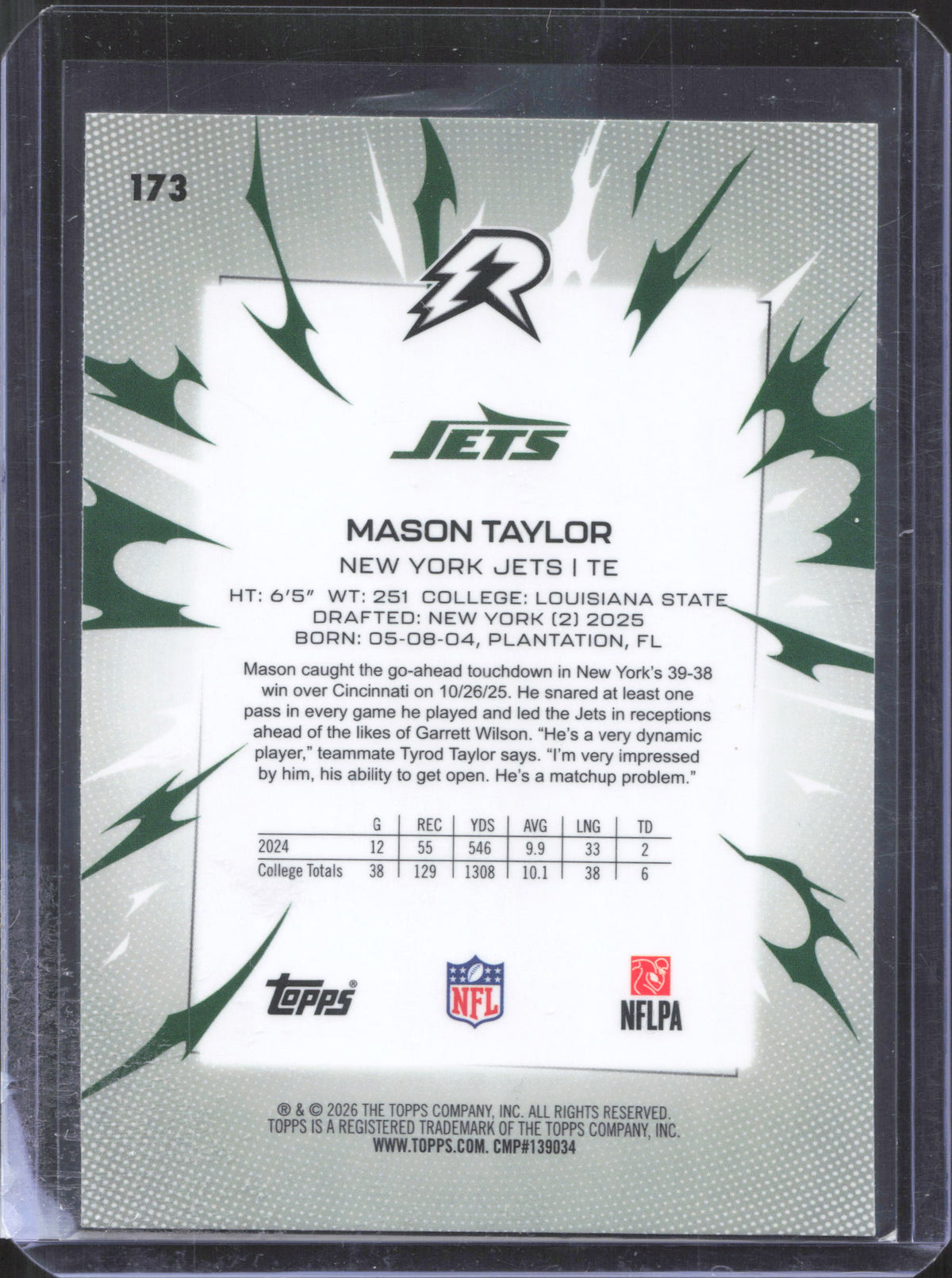 Topps 2025 Topps Resurgence Mason Taylor #173