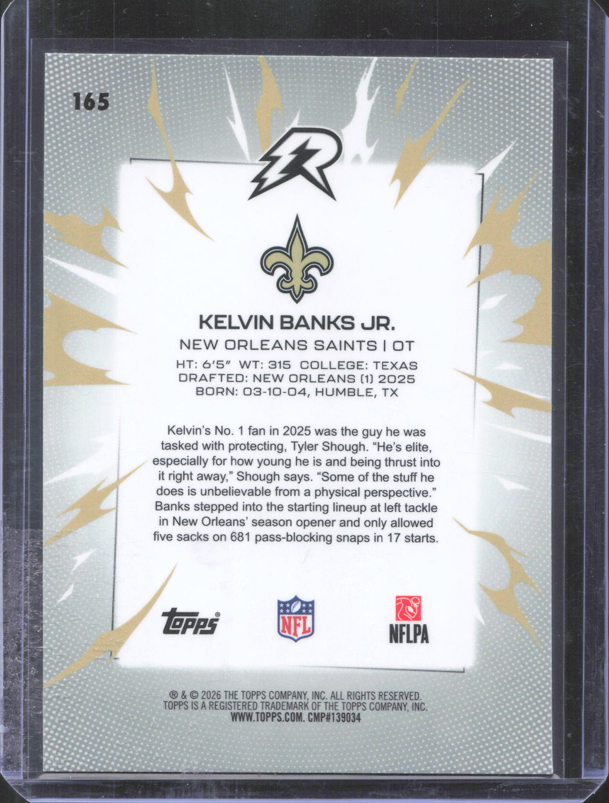 Topps 2025 Topps Resurgence Kelvin Banks Jr. #165