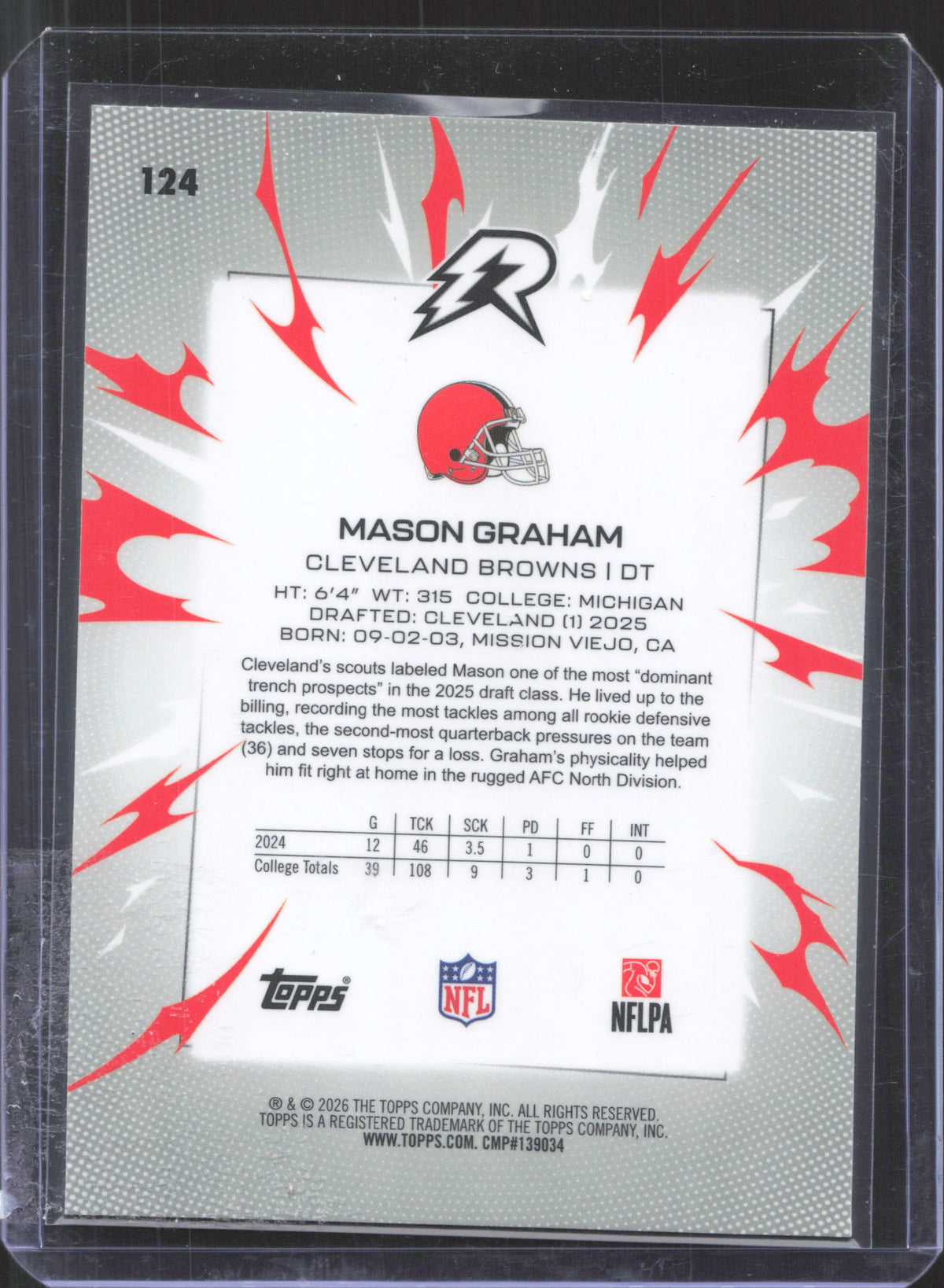 Topps 2025 Topps Resurgence Mason Graham #124