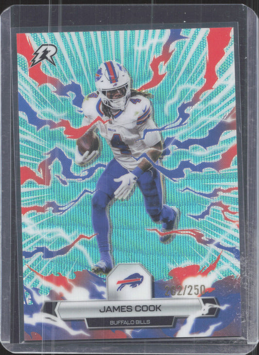 Topps 2025 Topps Resurgence James Cook #11 Aqua Surge Refractor