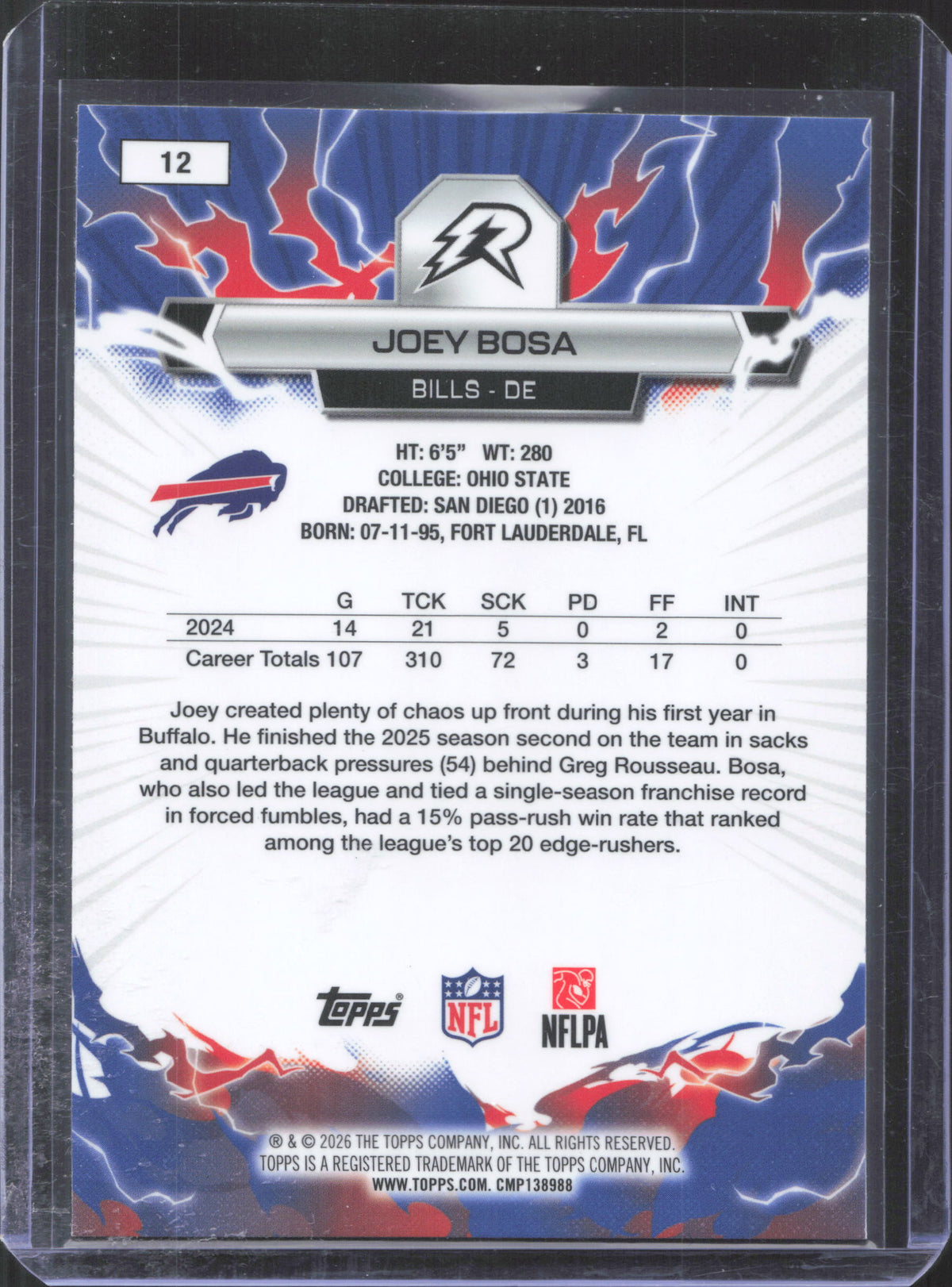 Topps 2025 Topps Resurgence Joey Bosa #12