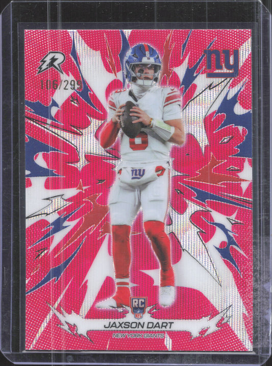 Topps 2025 Topps Resurgence Jaxson Dart #167 Magenta Surge Refractor
