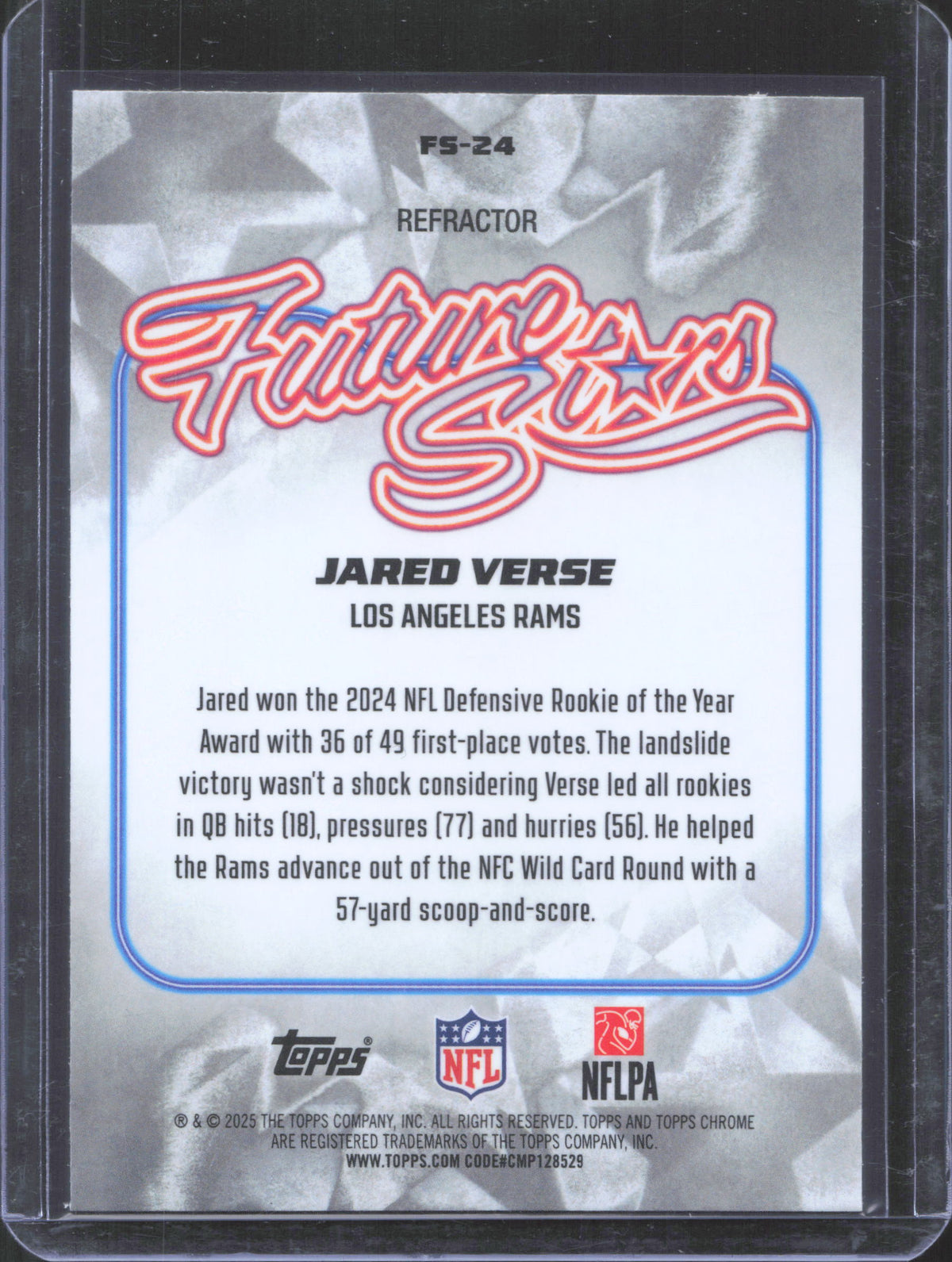 2025 Topps Chrome Jared Verse #FS-24 Future Stars Refractor