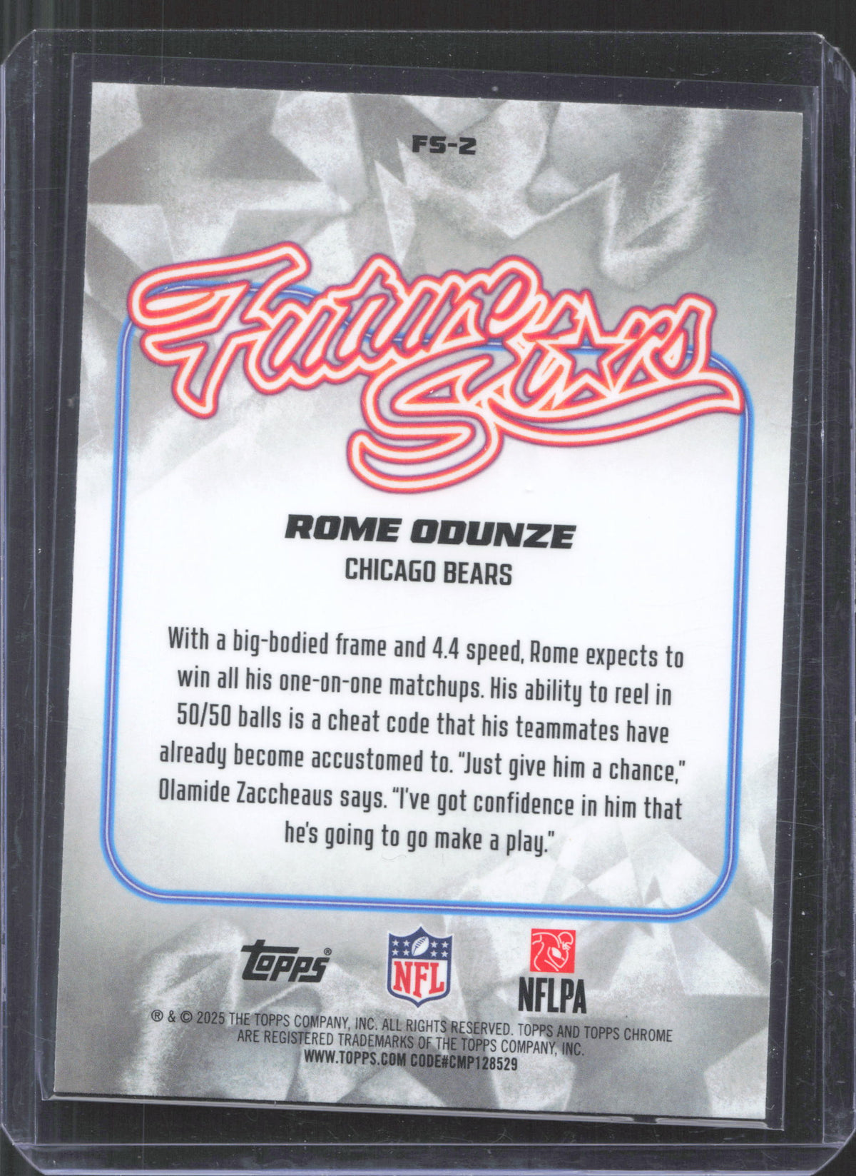 Topps 2025 Topps Chrome Rome Odunze #FS-2 Future Stars