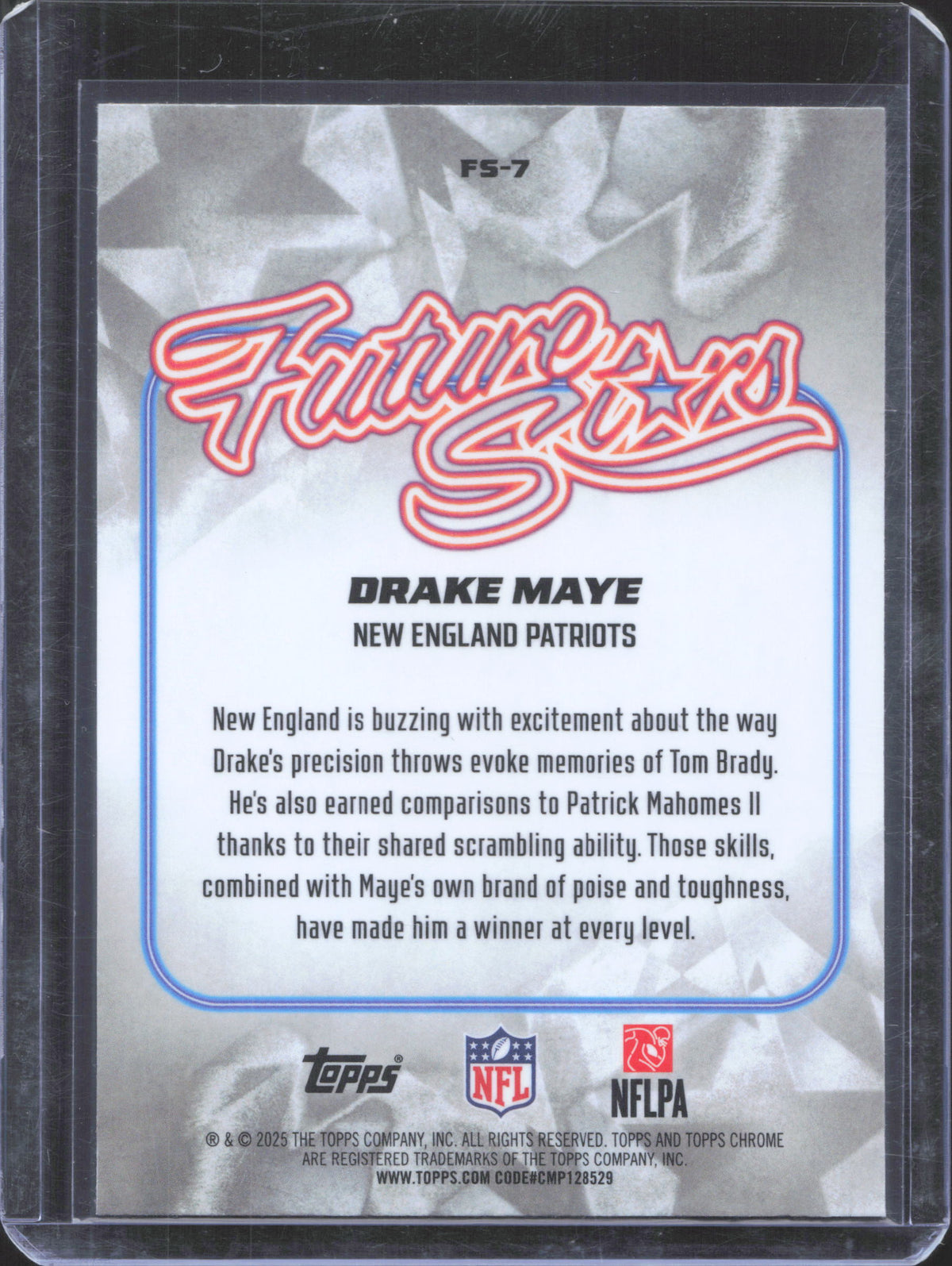 2025 Topps Chrome Drake Maye #FS-7 Future Stars