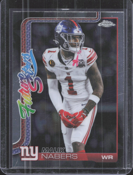2025 Topps Chrome Malik Nabers #FS-8 Future Stars Refractor