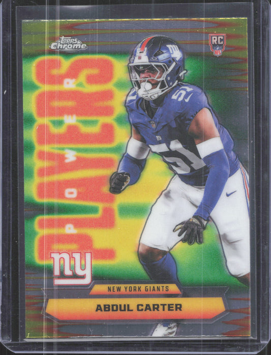 2025 Topps Chrome Abdul Carter #PP-40 Power Players