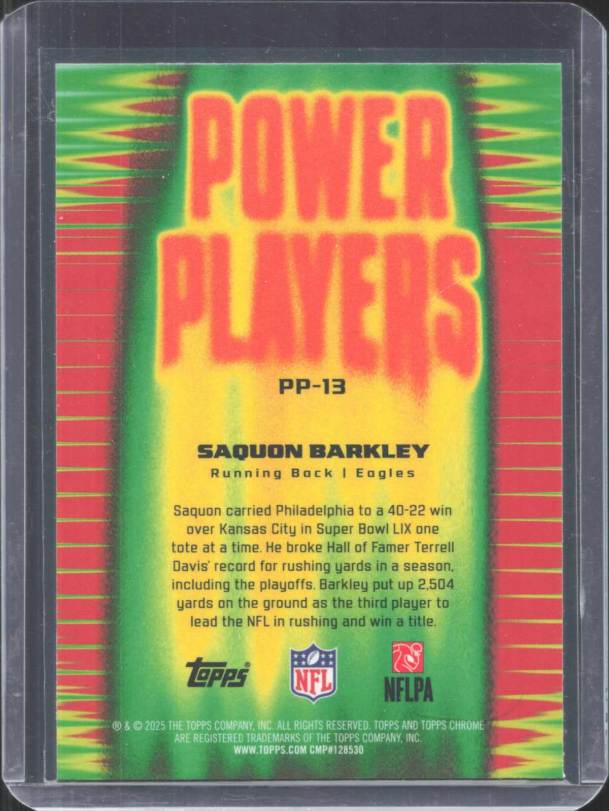 2025 Topps Chrome Saquon Barkley #PP-13 Power Players