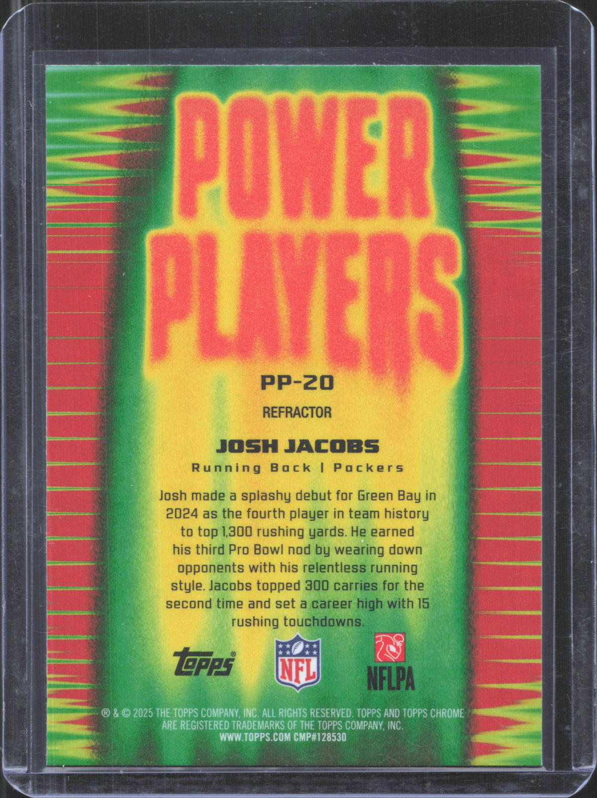 2025 Topps Chrome Josh Jacobs #PP-20 Power Players