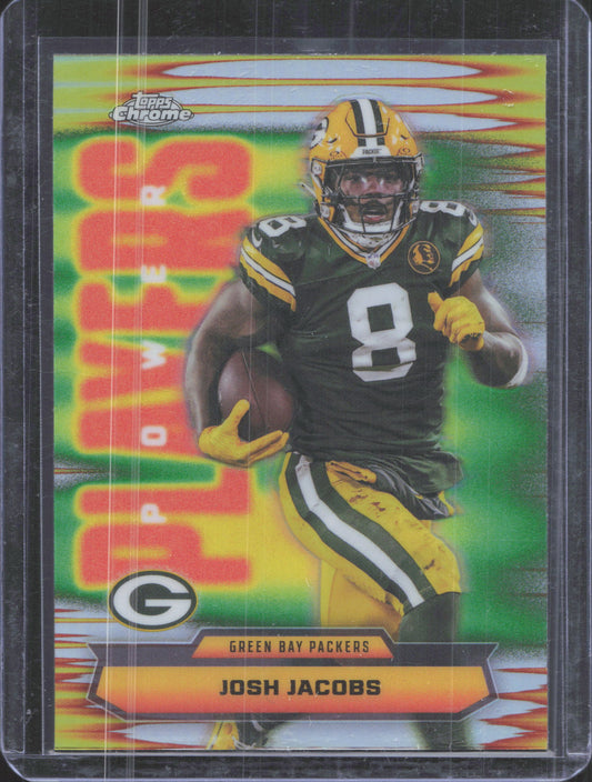2025 Topps Chrome Josh Jacobs #PP-20 Power Players