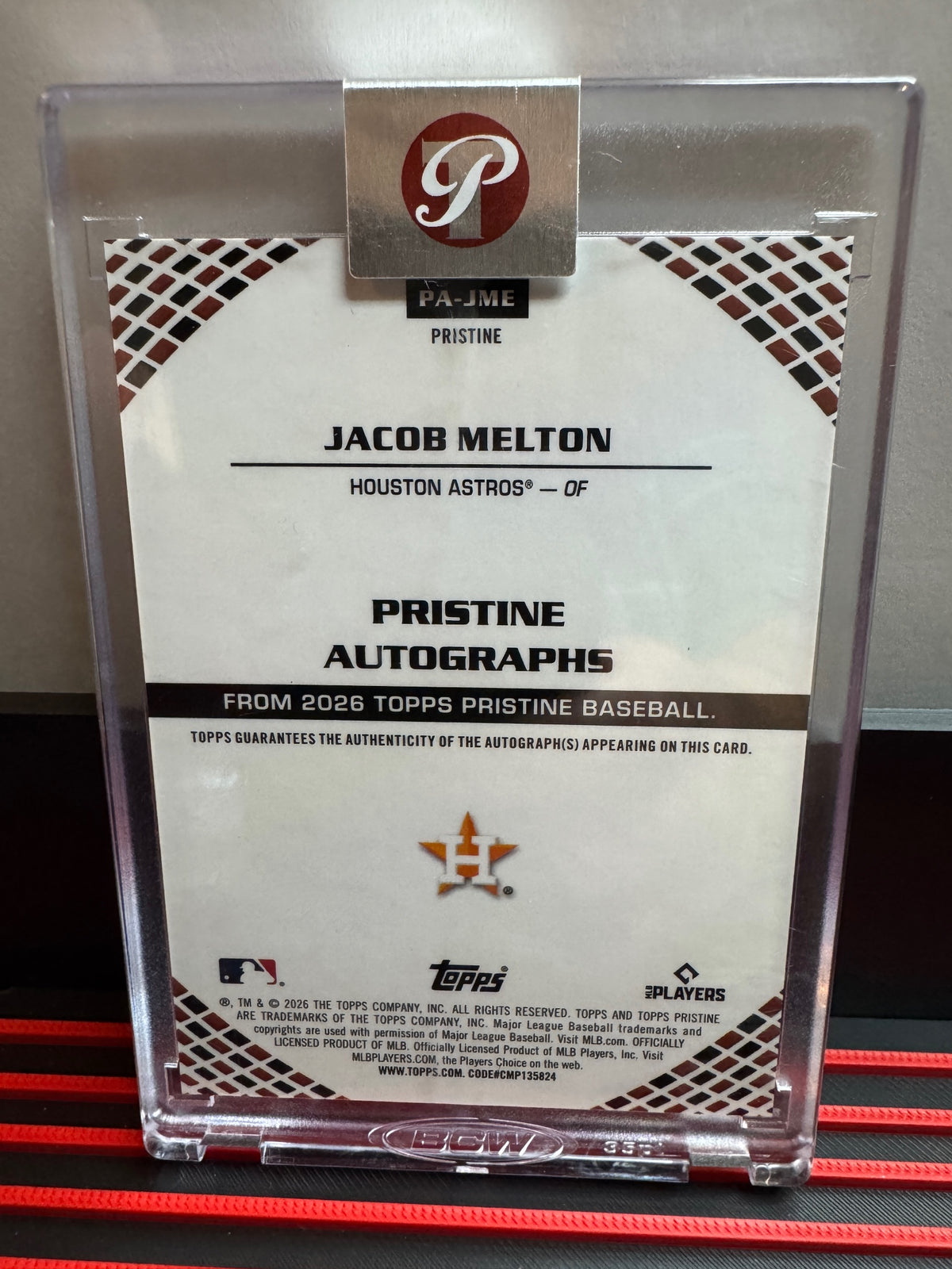 2026 Topps Pristine Jacob Melton #PA-JME Encased Auto
