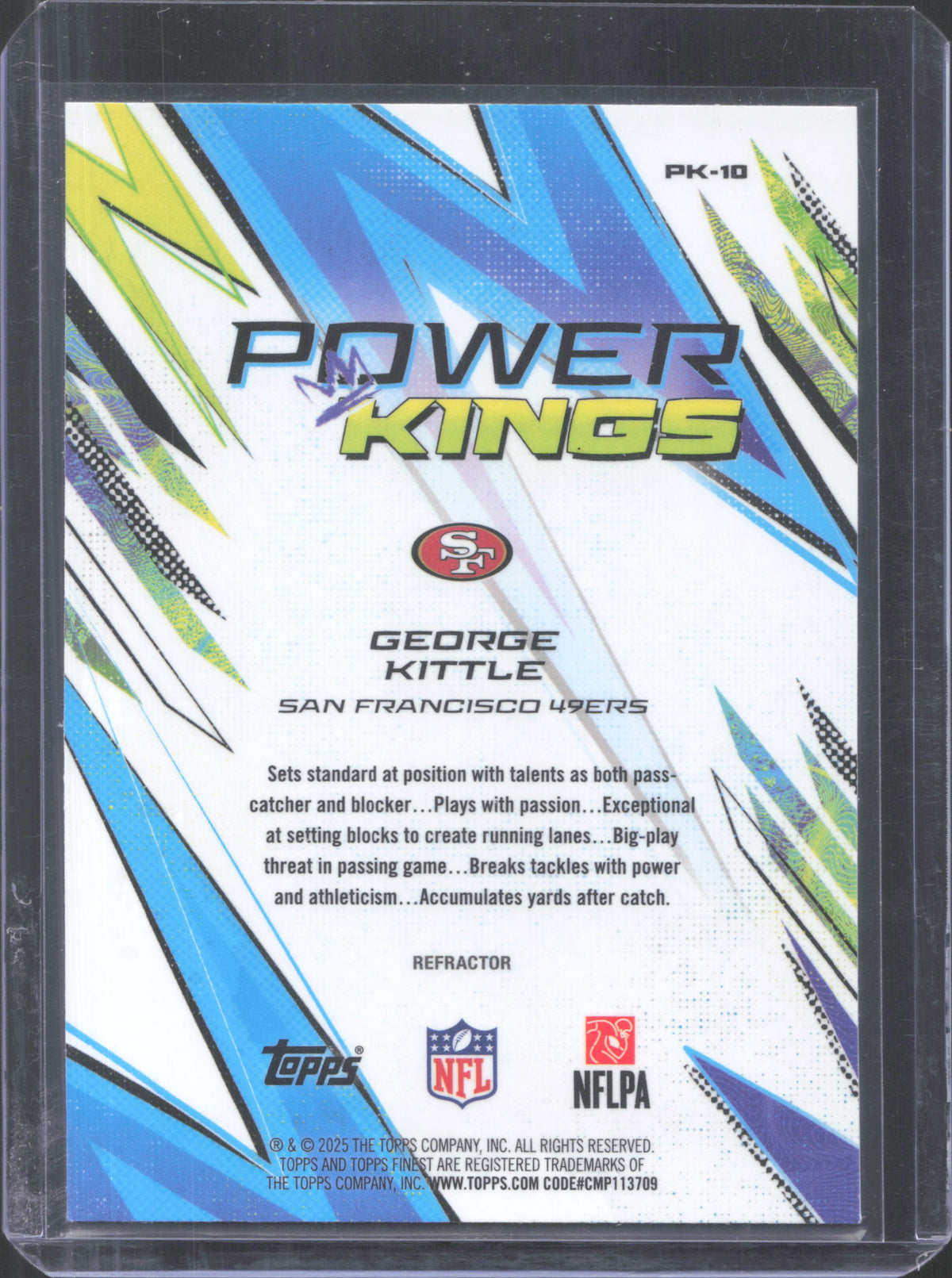 2025 Finest George Kittle #PK-10