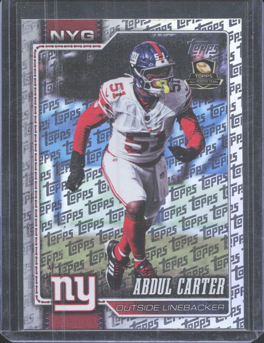 2026 Topps Flagship Abdul Carter #150 Topps Logo Foilboard