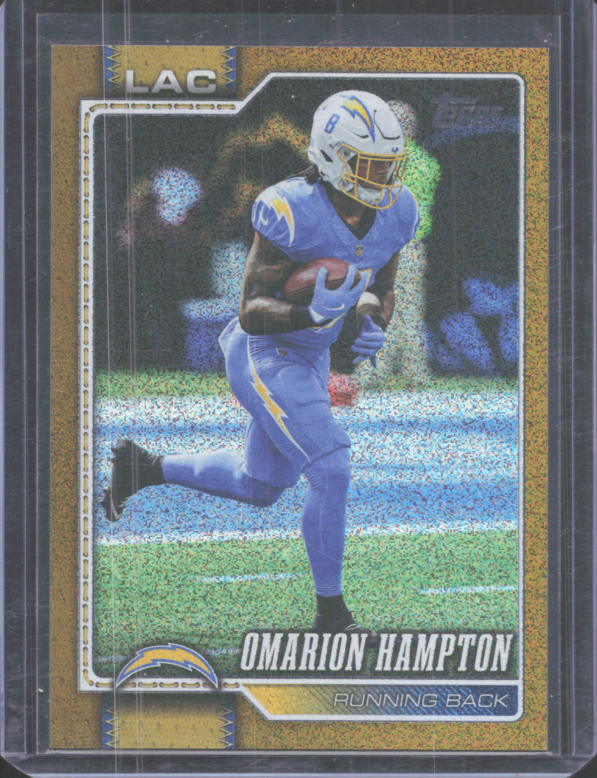 2026 Topps Flagship Omarion Hampton #107 /50 Gold Sandglitter
