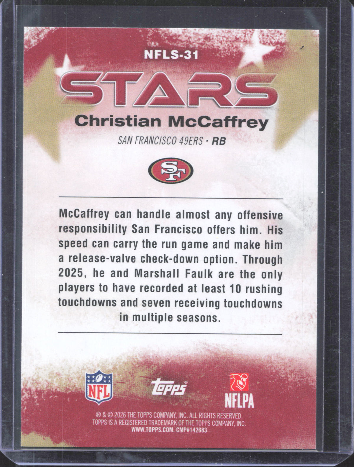 2026 Topps Flagship Christian McCaffrey #NFLS-31 NFL Stars