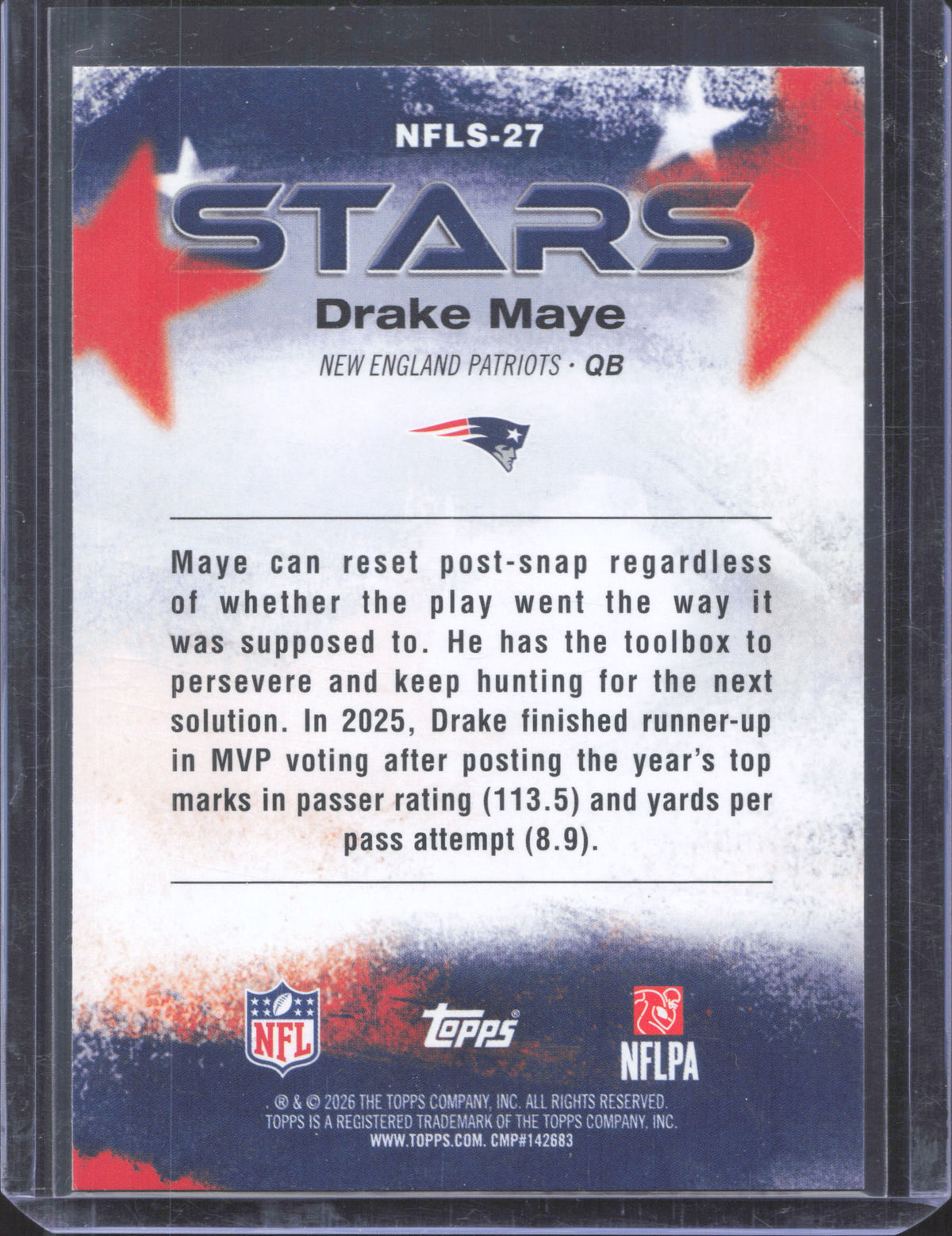 2026 Topps Flagship Drake Maye #NFLS-27 NFL Stars